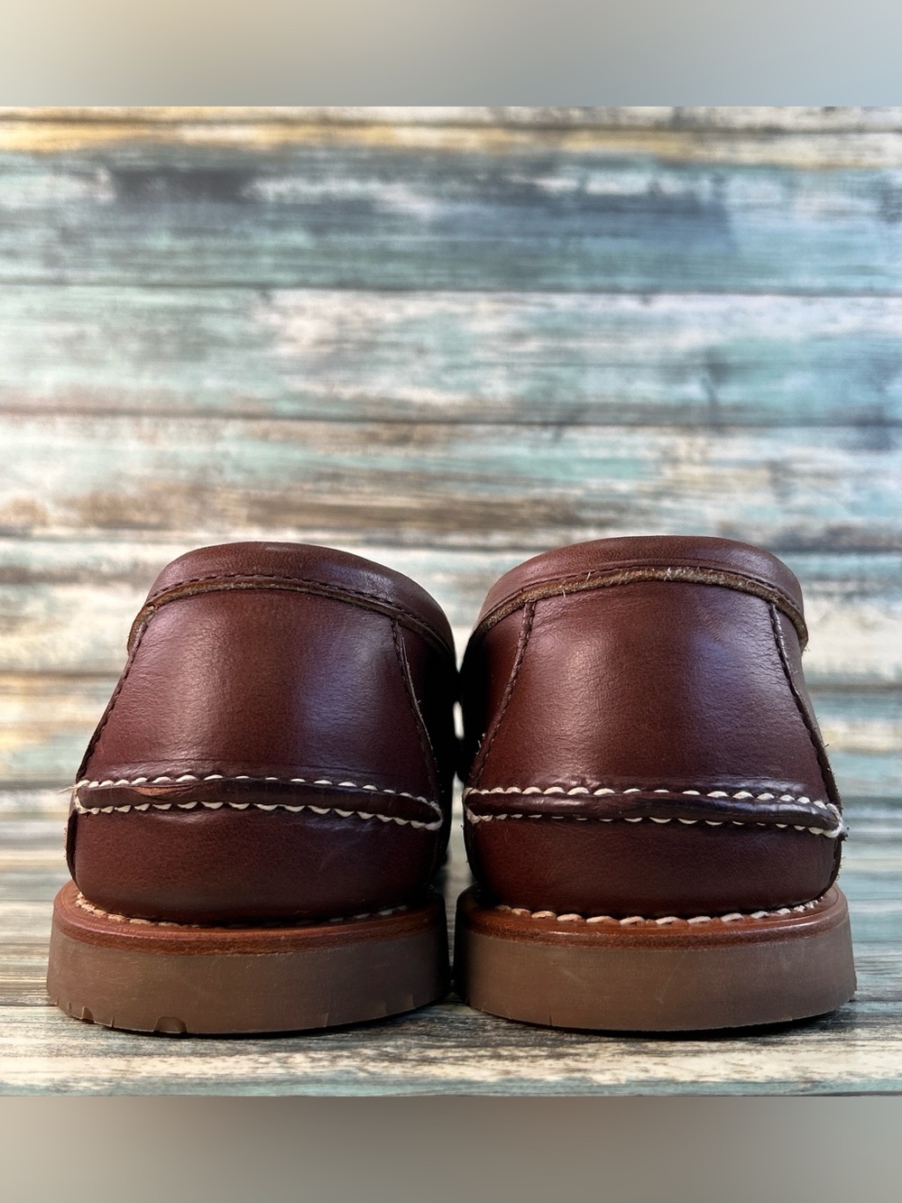 Sperry Gold Cup Made In Maine Penny Loafer Size 11D Brown Leather Vibram Soles - Picture 8 of 13